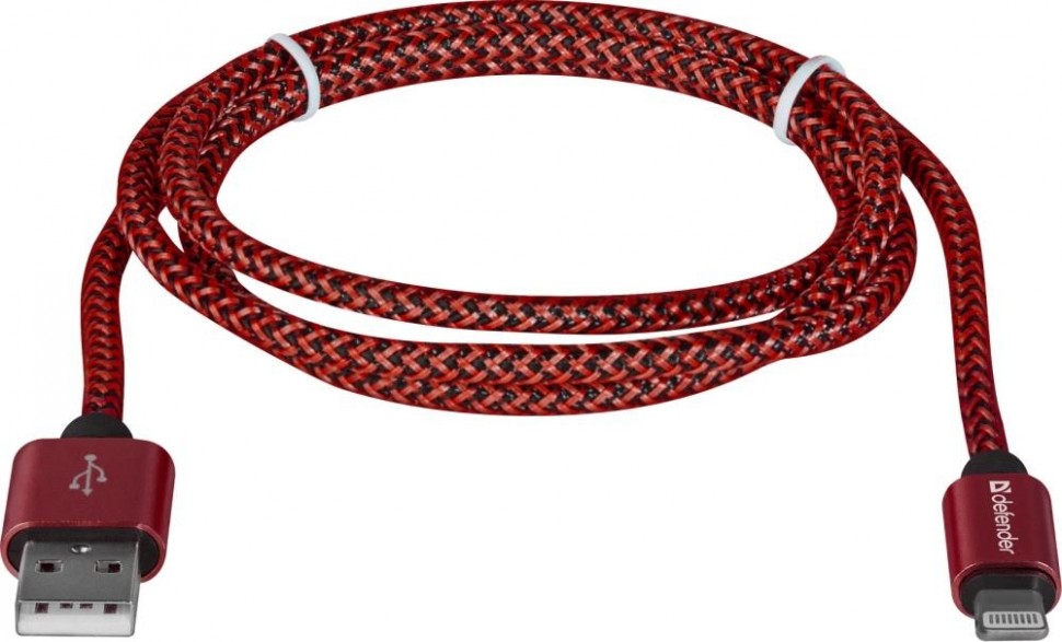 Кабель LIGHTNING TO USB2 1M RED ACH01-03T 87807 DEFENDER