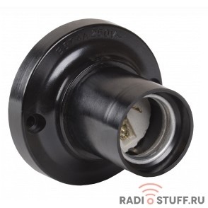 Iek EPK12-04-01-K01 Пкб27-04-К21 Патрон потолочный карболитовый, Е27, черный, стикер на изделии, IEK